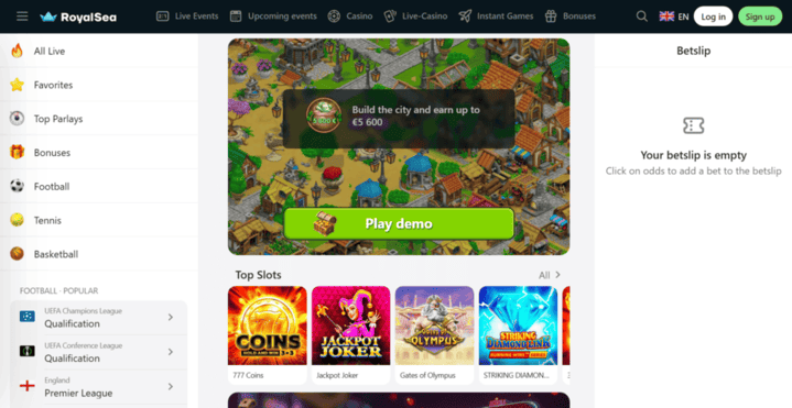 Royalsea Casino Homepage